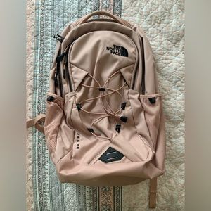 North Face pink backpack